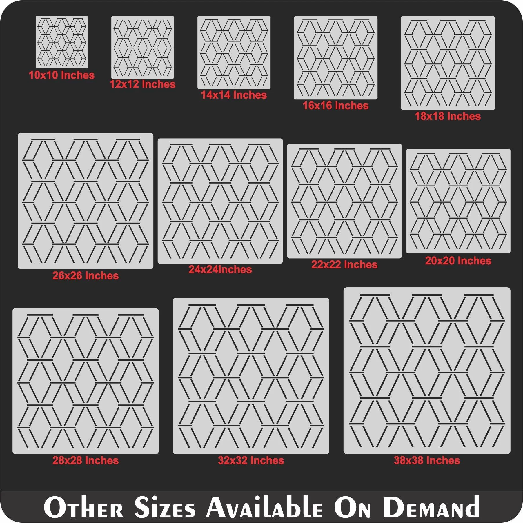Emeraled Pattren Reusable Stencil For Canvas And Wall Painting.ID# 451 - Image 7