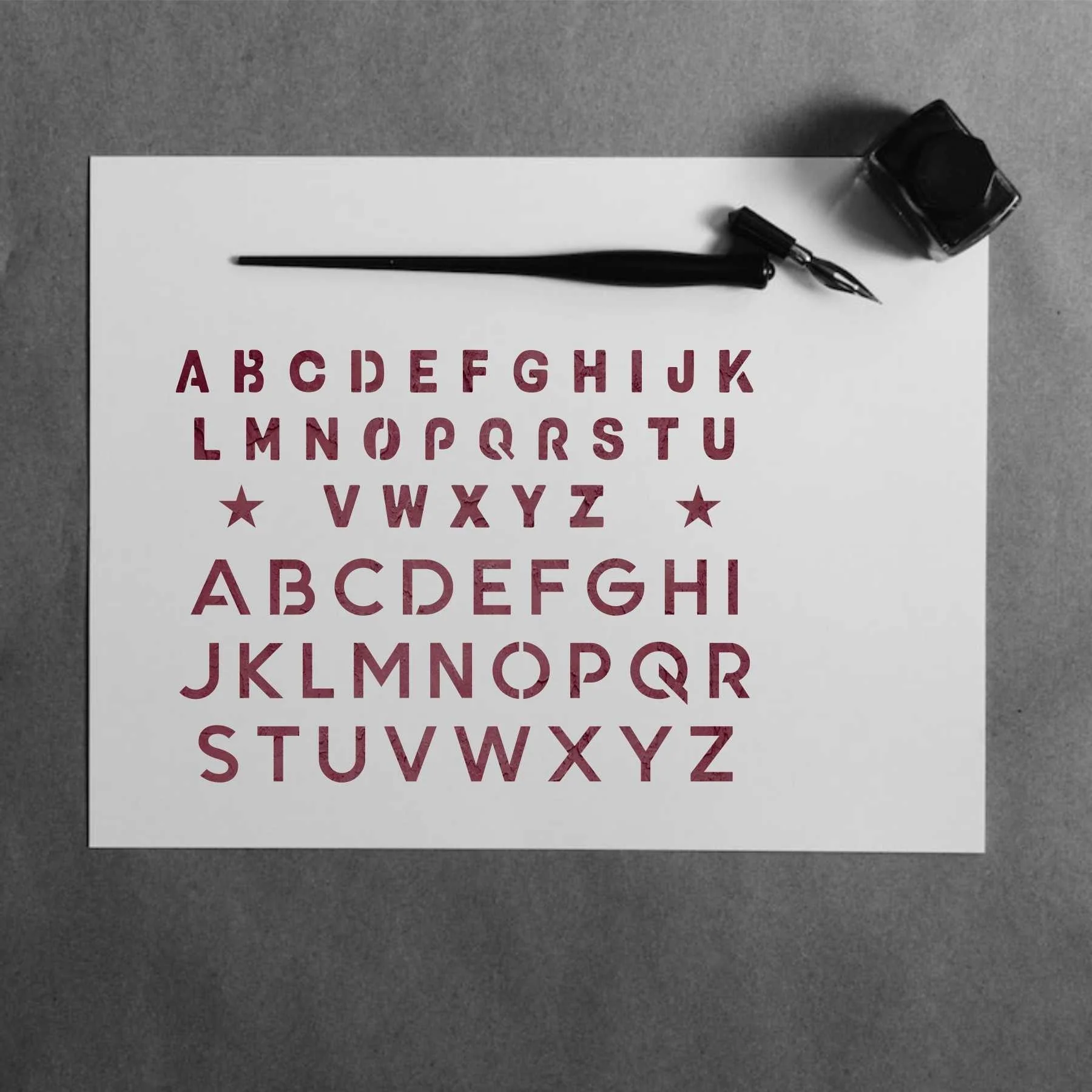 English Alphabets Reusable Stencil For Canvas And Wall Painting.ID#141 - Image 3