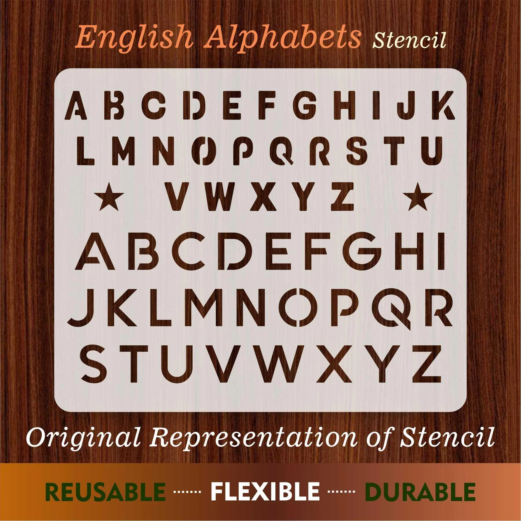 English Alphabets Reusable Stencil For Canvas And Wall Painting.ID#141 - Image 4