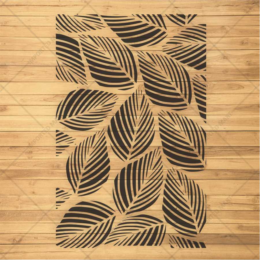 Falling Leaves Stencil for Wall & Furniture Décor – Classic Design for Wood, Fabric, Glass – ID# 638 - Image 2