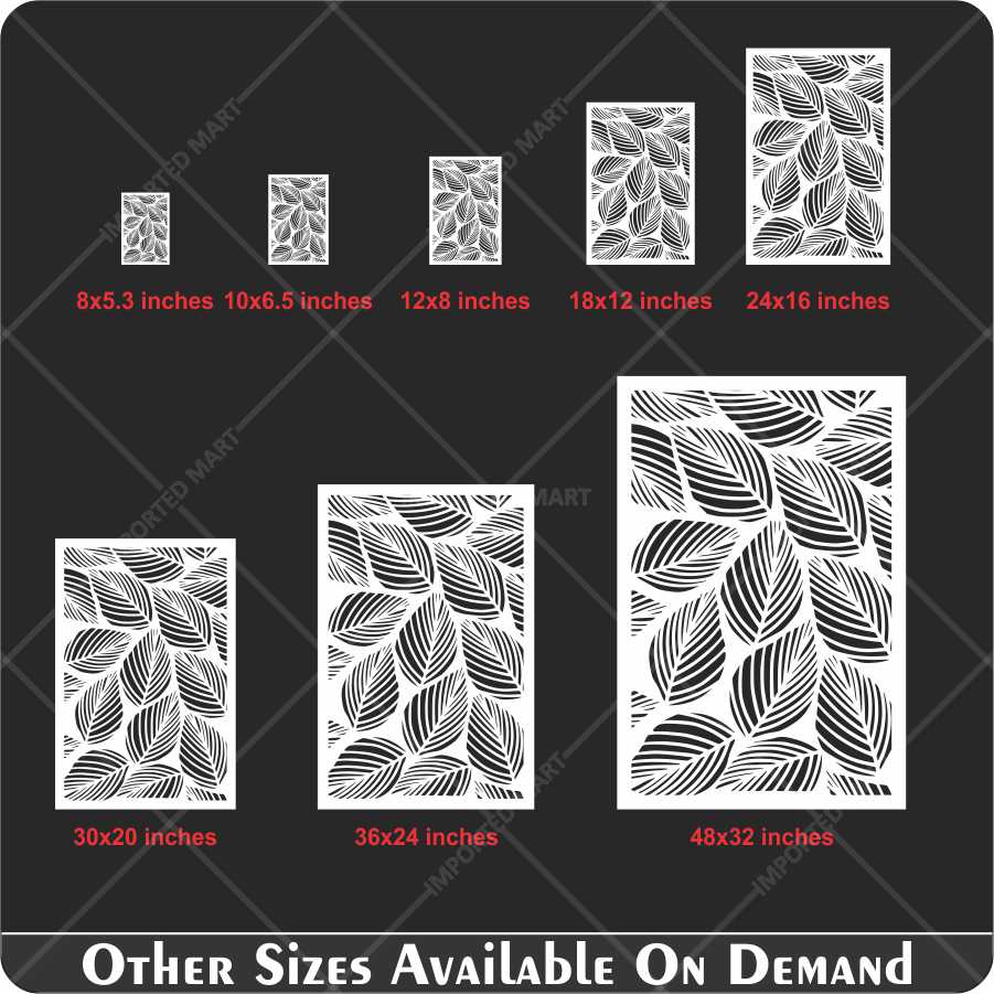 Falling Leaves Stencil for Wall & Furniture Décor – Classic Design for Wood, Fabric, Glass – ID# 638 - Image 5