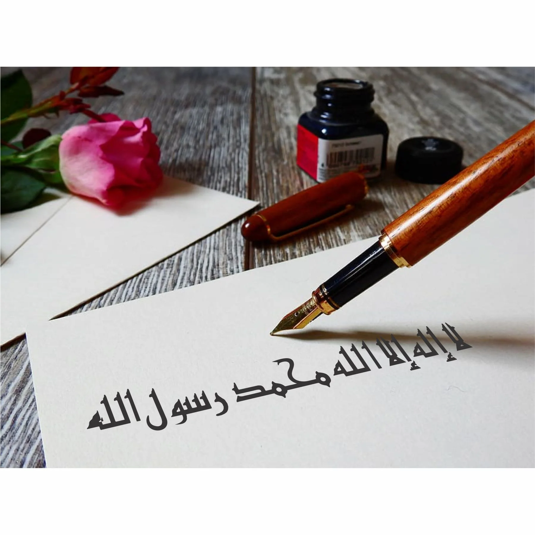 First Kalma Calligraphy Islamic Reusable Stencil for Canvas and wall painting.ID#4150 - Image 7