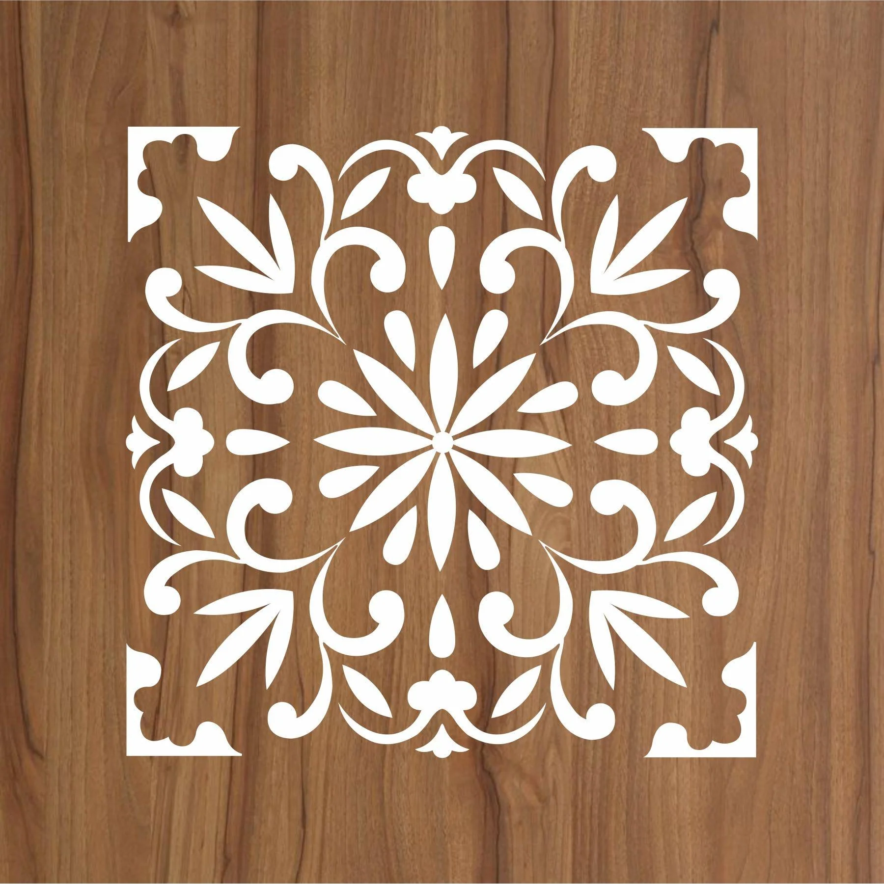 Floor Tile Pattern Reusable Stencil For Canvas And Wall Painting.ID#201 - Image 2