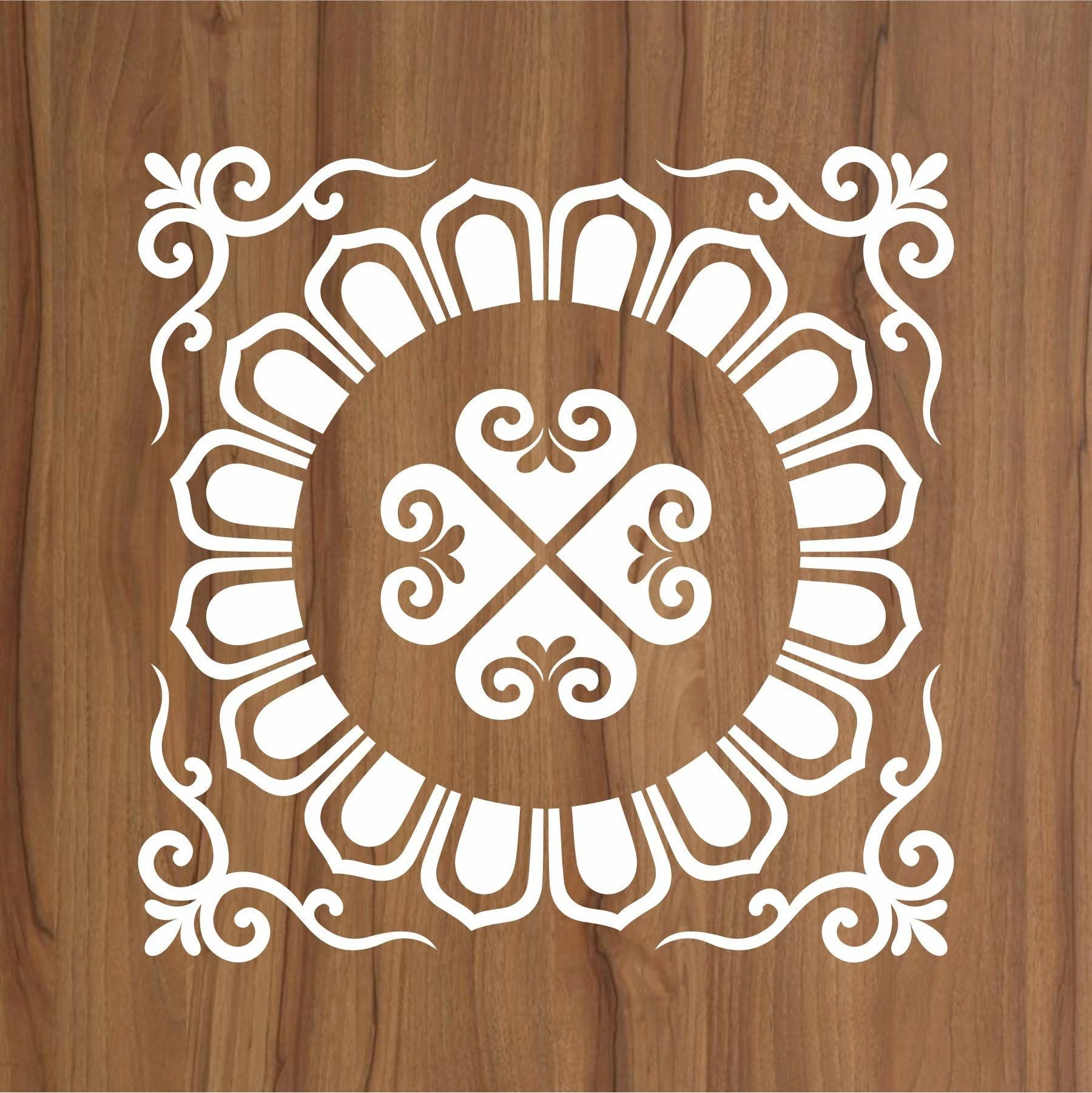Floor Tile Pattern Reusable Stencil For Canvas And Wall Painting.ID#202 - Image 2