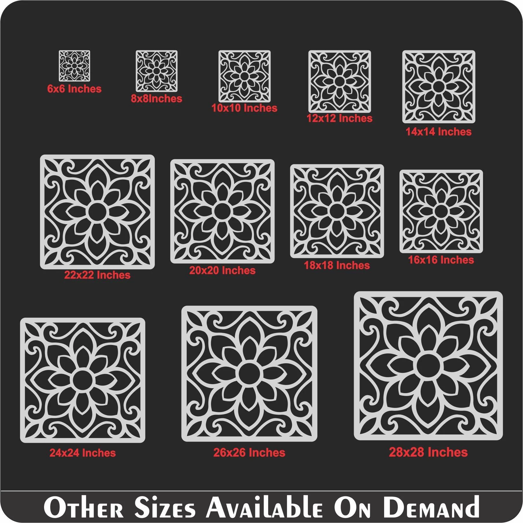 Floor Tile Pattern Reusable Stencil For Canvas And Wall Painting.ID#200 - Image 4