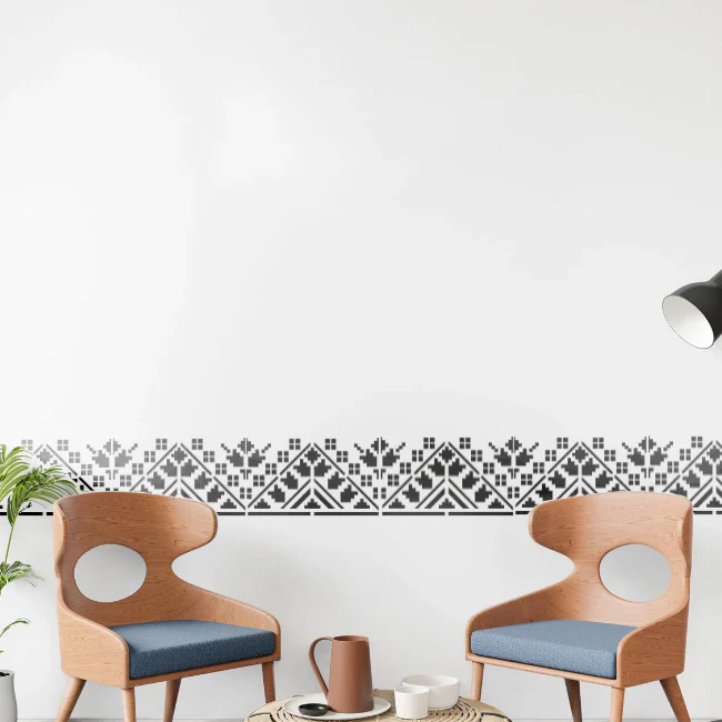 Floral & Bird Multi-Design Stencil for Wall, Wood, Fabric & Furniture Art – ID#595 - Image 6