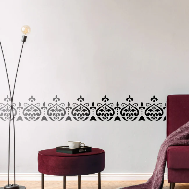 Floral & Bird Multi-Design Stencil for Wall, Wood, Fabric & Furniture Art – ID#595 - Image 7