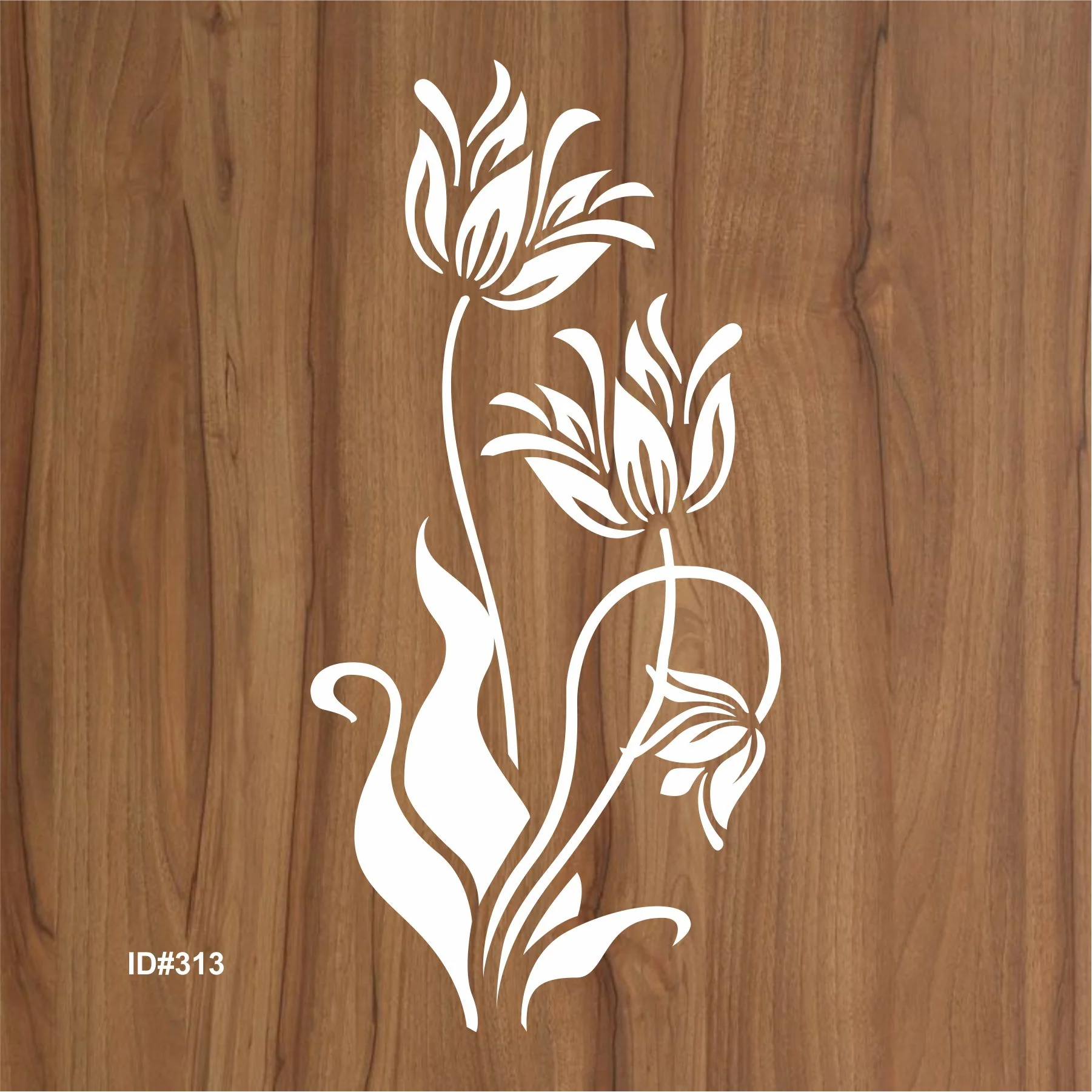 Floral Border Reusable Stencil For Canvas And Wall Painting.ID# 313 - Image 2