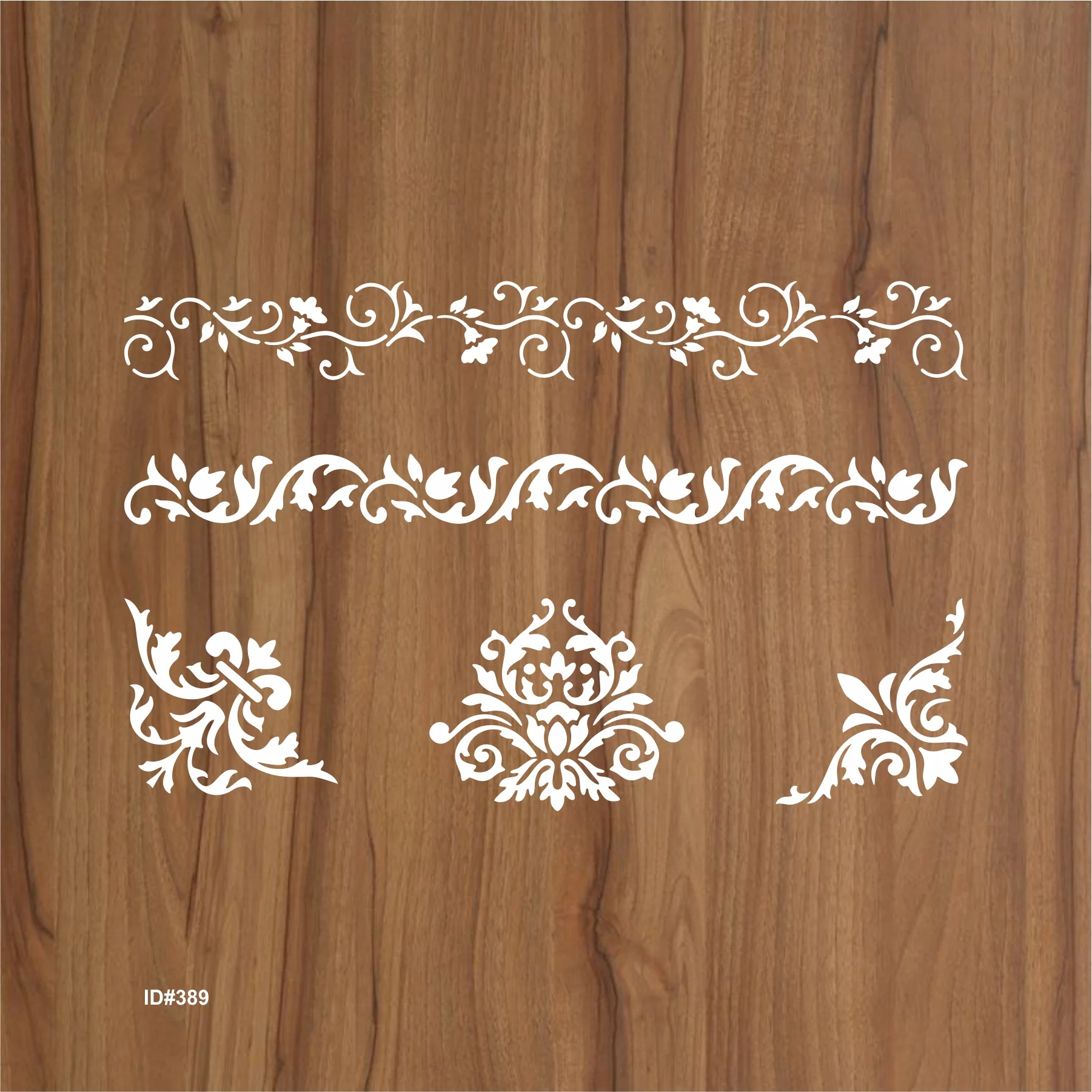 Floral Border Stencil Wall Painting Scrapbooking Stamping Embossing Album Paper Card Template. ID #389 - Image 2