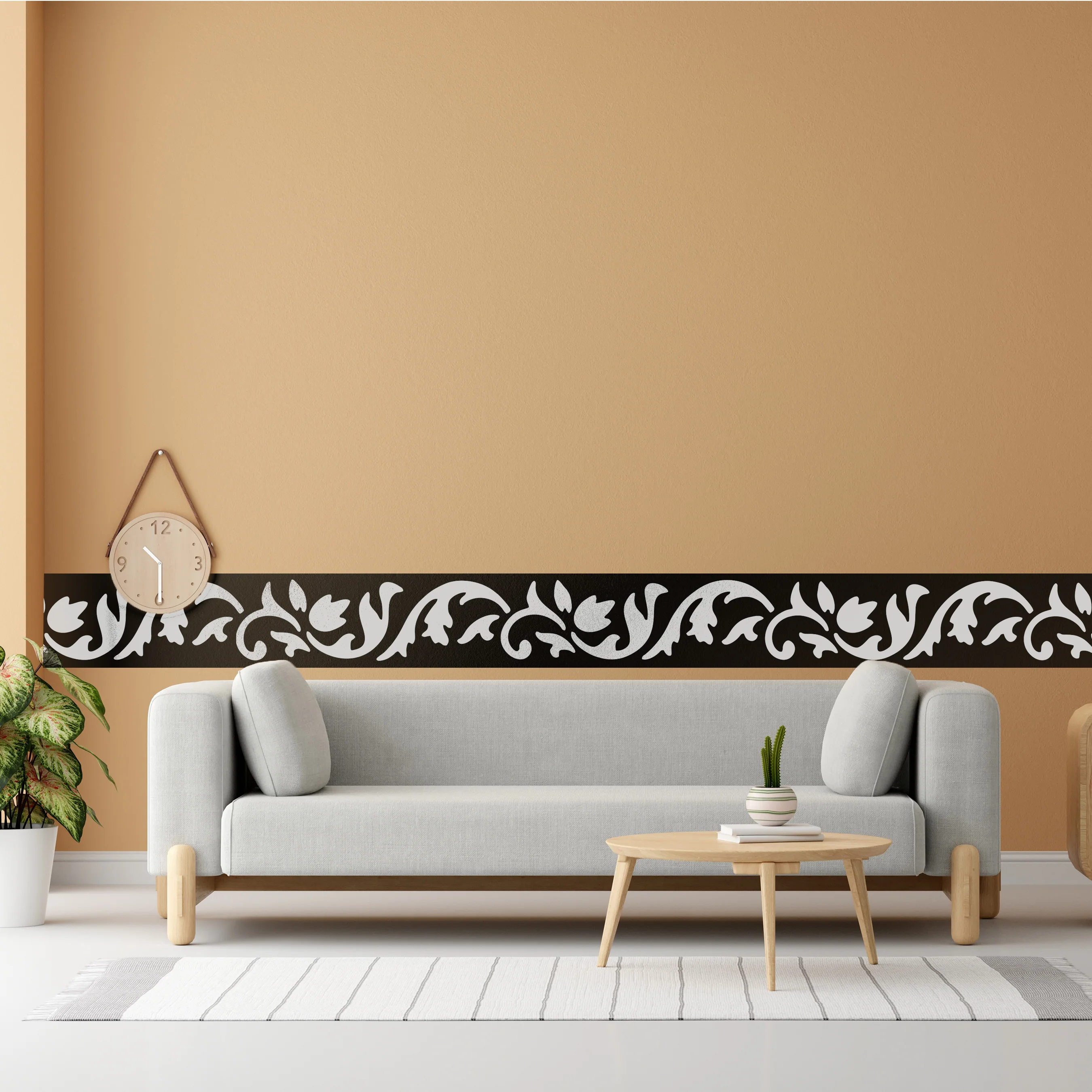 Floral Border Stencil Wall Painting Scrapbooking Stamping Embossing Album Paper Card Template. ID #389 - Image 6
