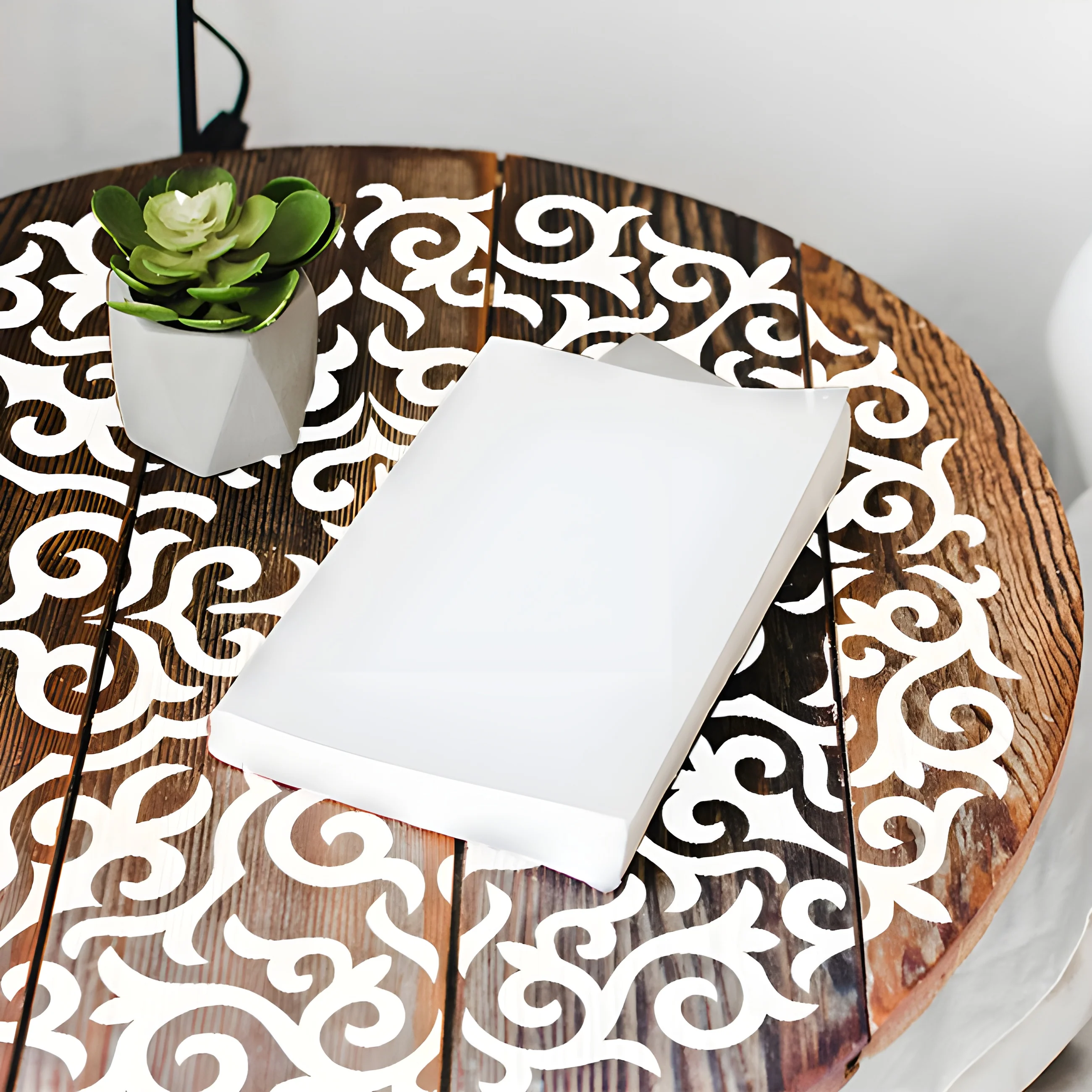 Floral Circle Stencil , Wall Stencils For wall Painting Art DIY Home Decor, Album Crafts and Canvas.ID#07 - Image 4