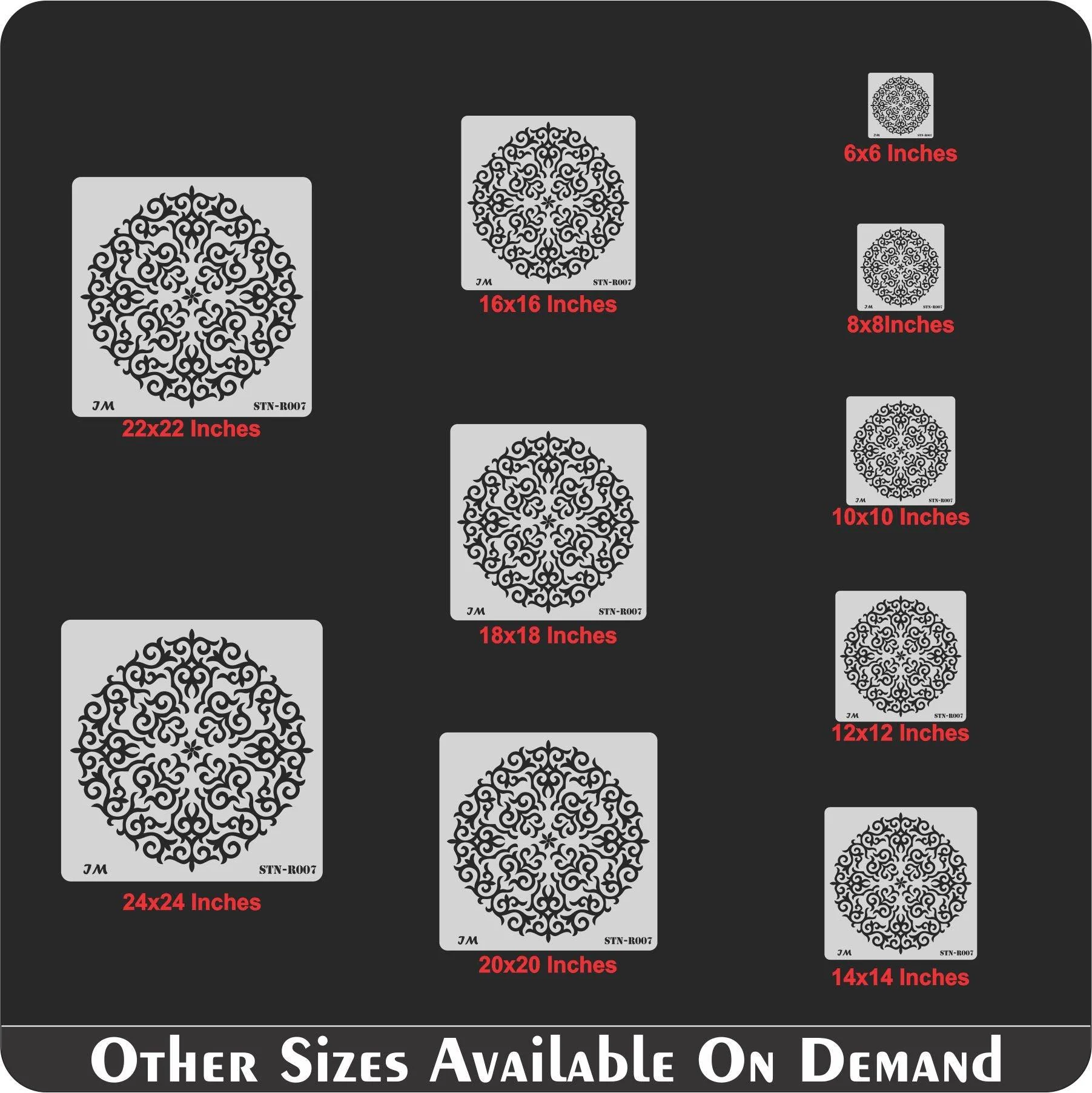 Floral Circle Stencil , Wall Stencils For wall Painting Art DIY Home Decor, Album Crafts and Canvas.ID#07 - Image 6