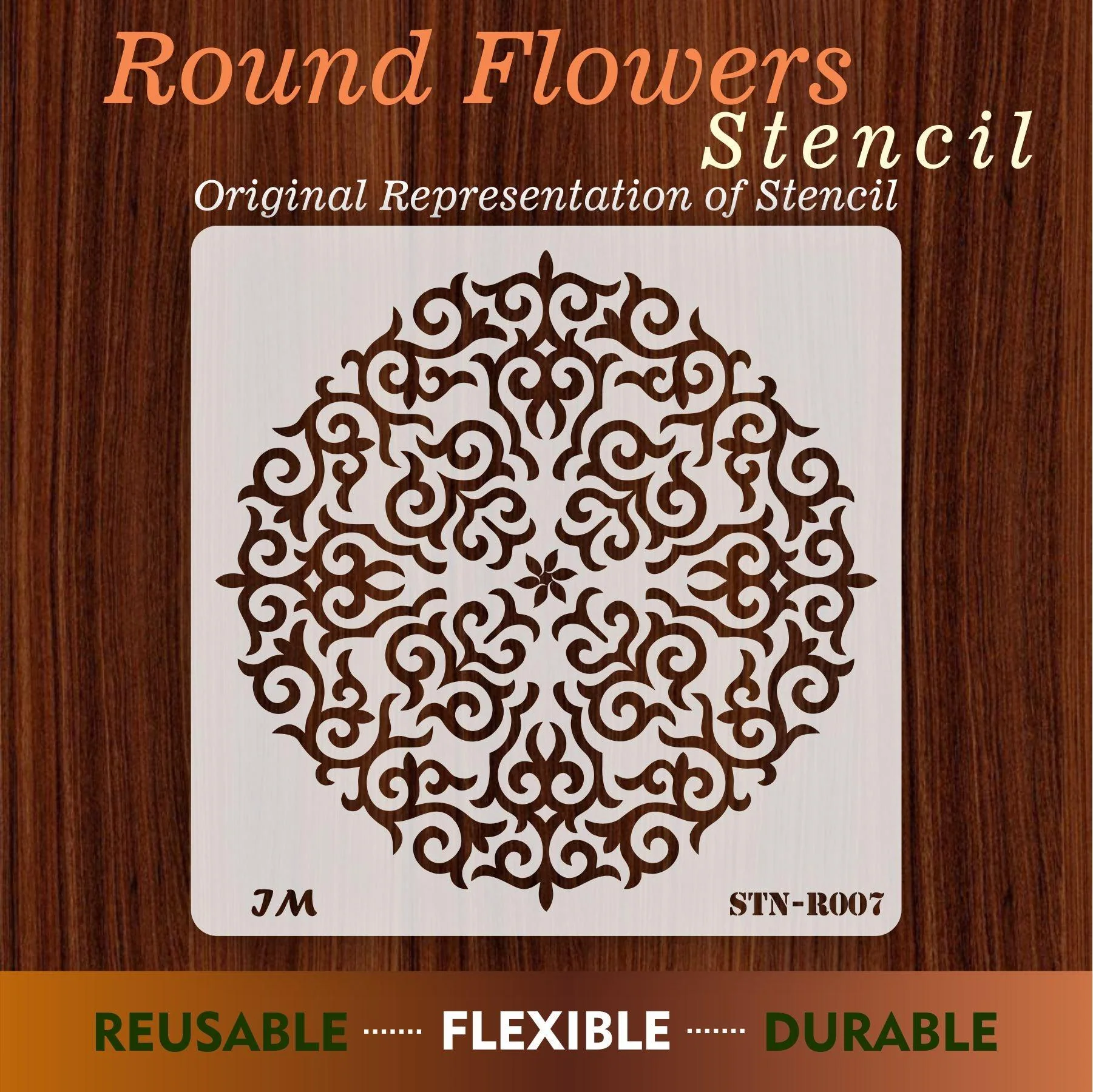 Floral Circle Stencil , Wall Stencils For wall Painting Art DIY Home Decor, Album Crafts and Canvas.ID#07 - Image 7