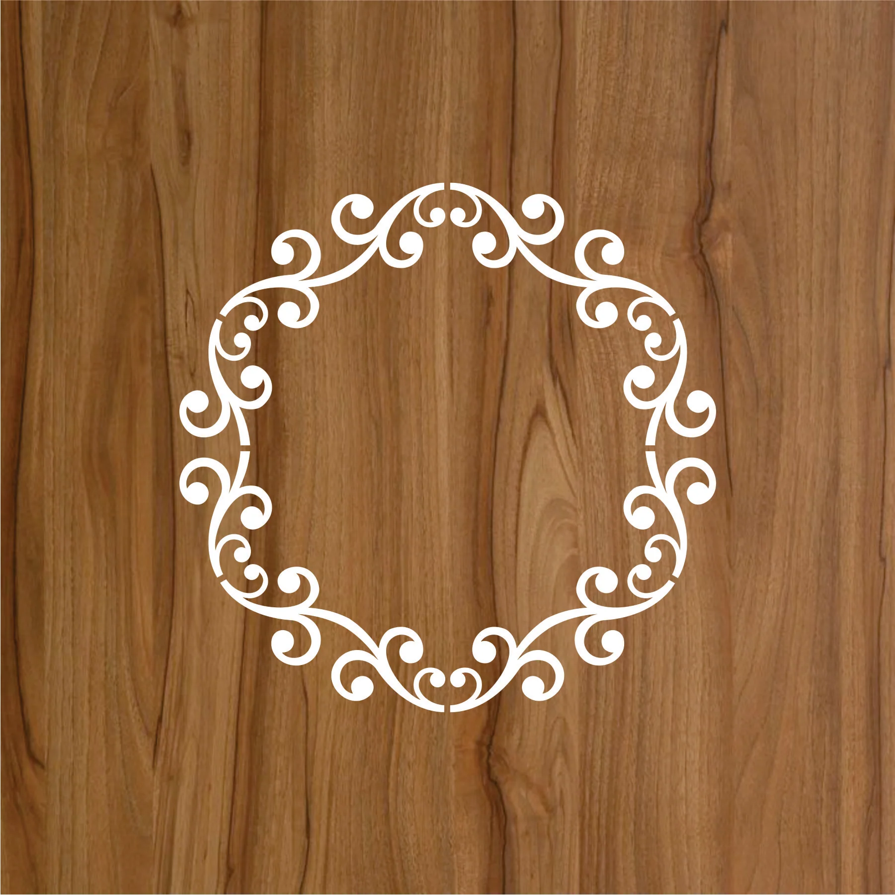 Floral Circule Mandala Round Border Reusable Stencil For Canvas And Wall Painting.ID#257 - Image 2