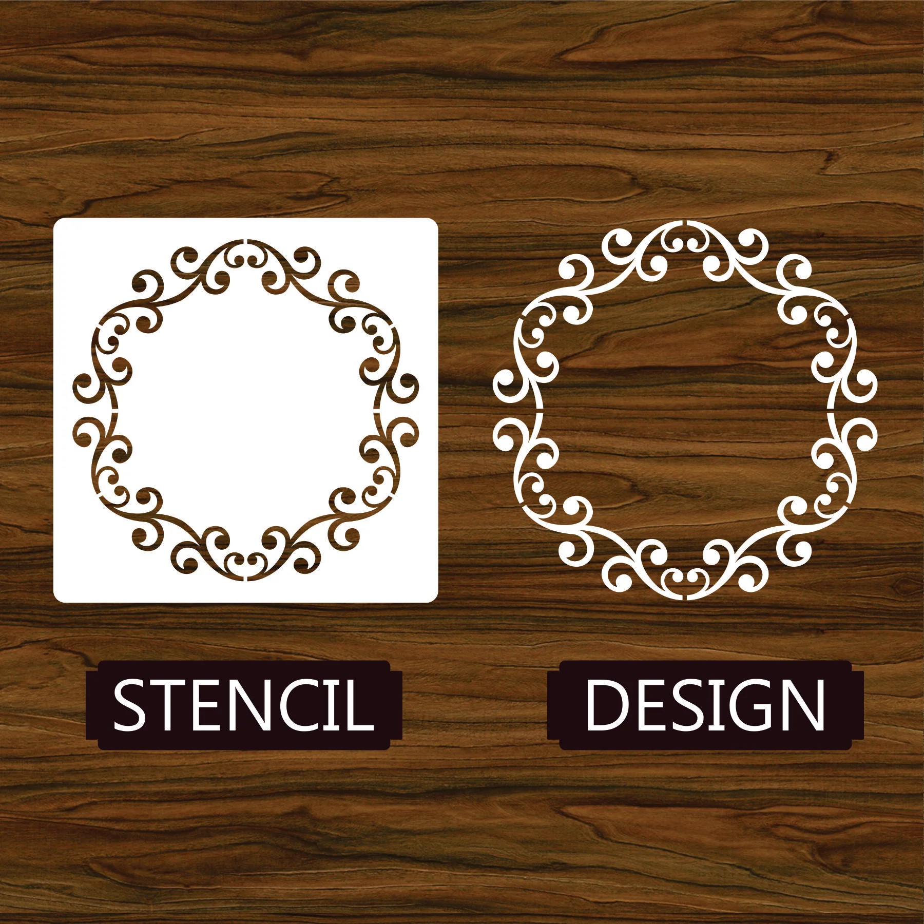 Floral Circule Mandala Round Border Reusable Stencil For Canvas And Wall Painting.ID#257 - Image 3