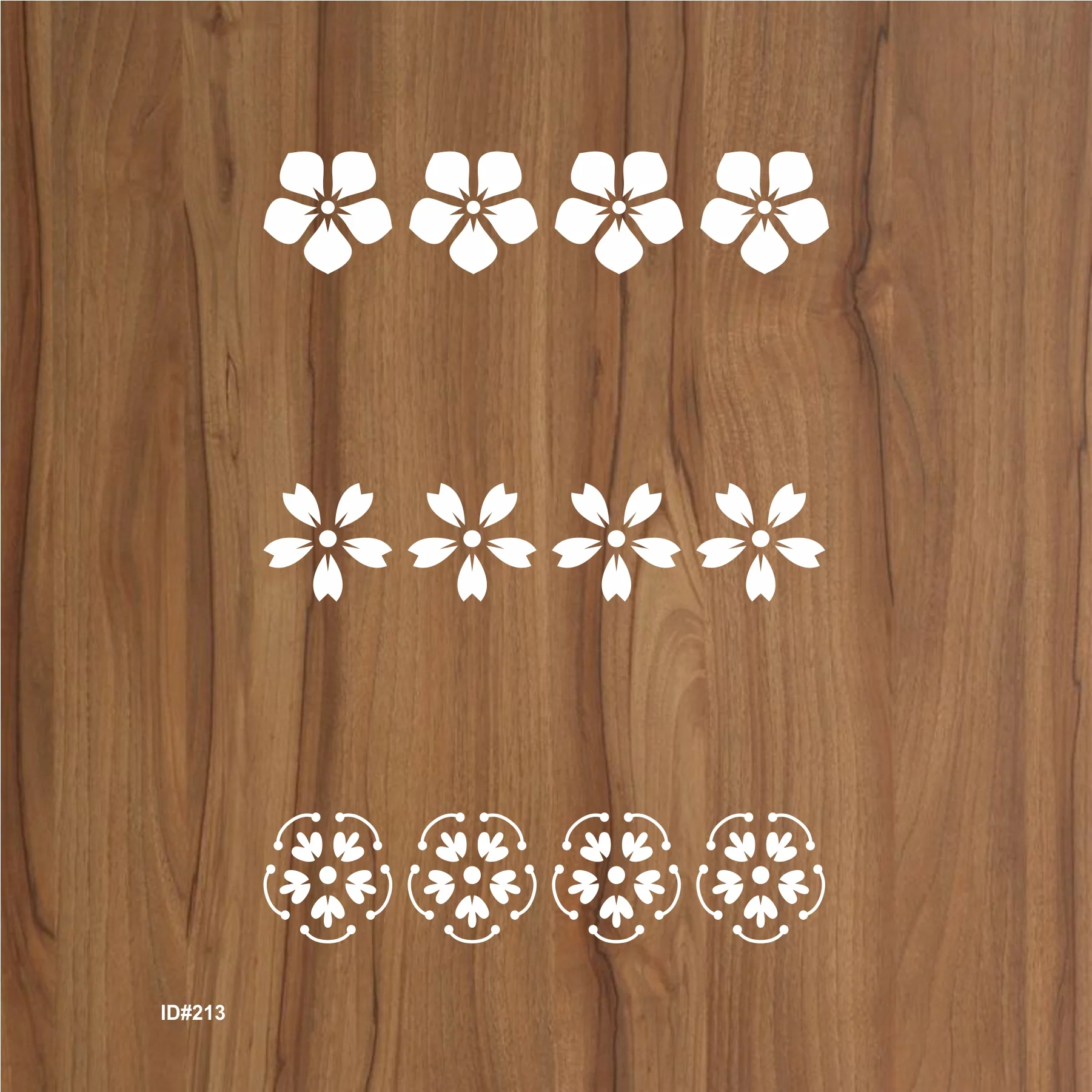 Floral Elegant Boder Stencil for Wall Painting Scrapbooking Album Decoration. ID #213 - Image 2