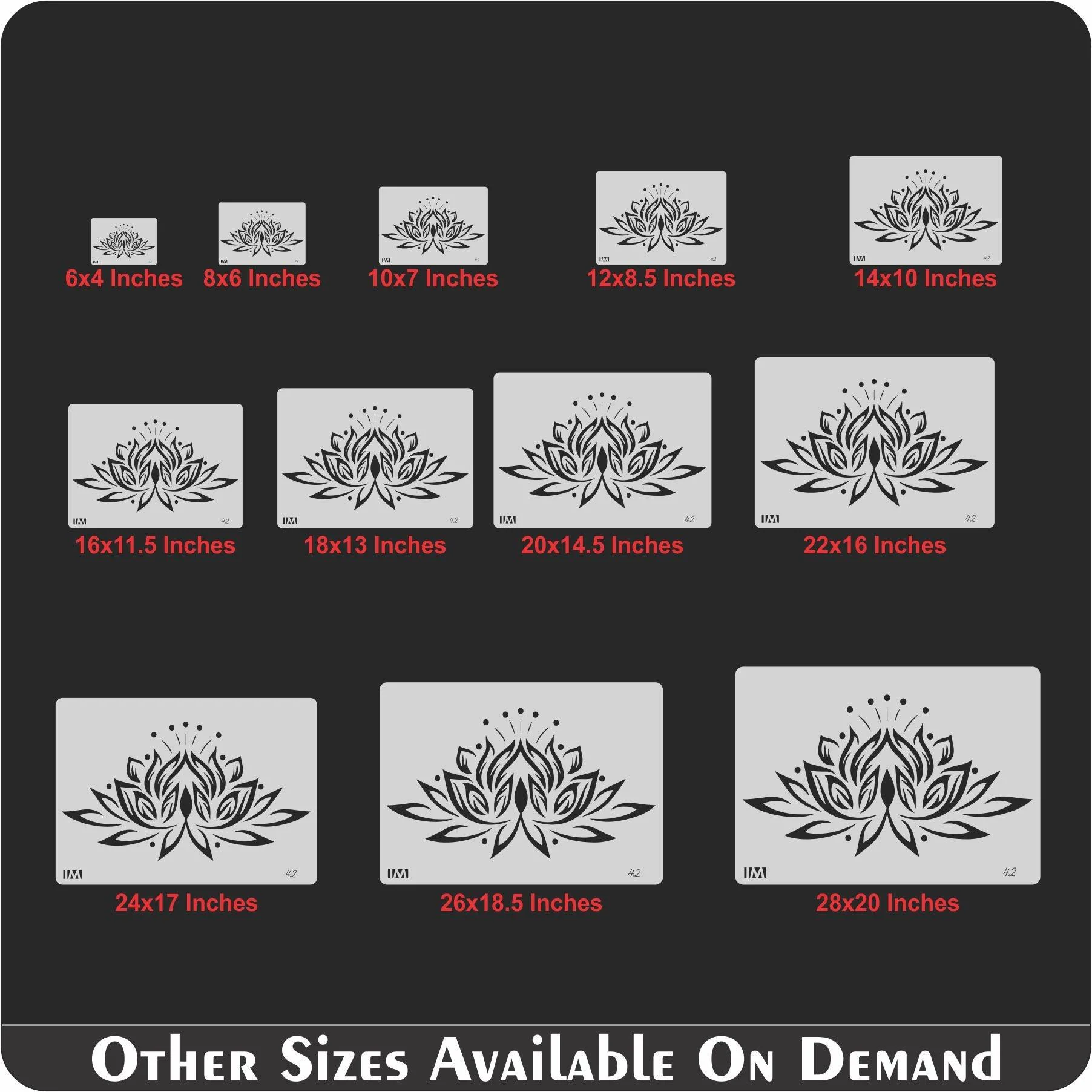 Floral Flower Reusable Stencil for Canvas and wall painting.ID#42 - Image 6