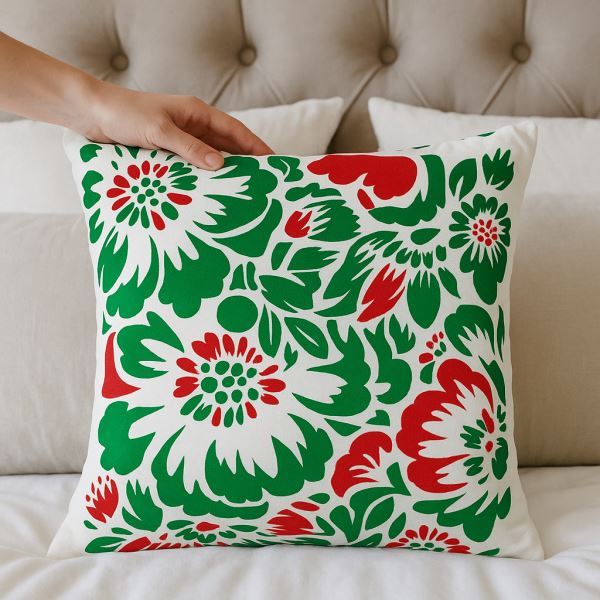 Floral Garden Pattern Stencil for Wall, Fabric & Wood Art – Dense Bloom Design – ID# 667 - Image 6