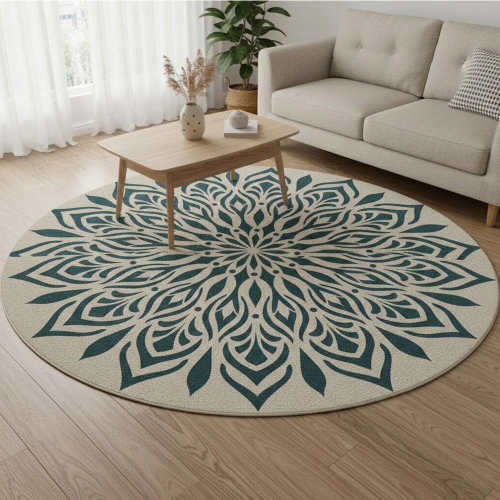 Floral Harmony Mandala Stencil for Wall, Floor & Furniture Art – Decorative Floral Mandala Pattern – ID# 727 - Image 2