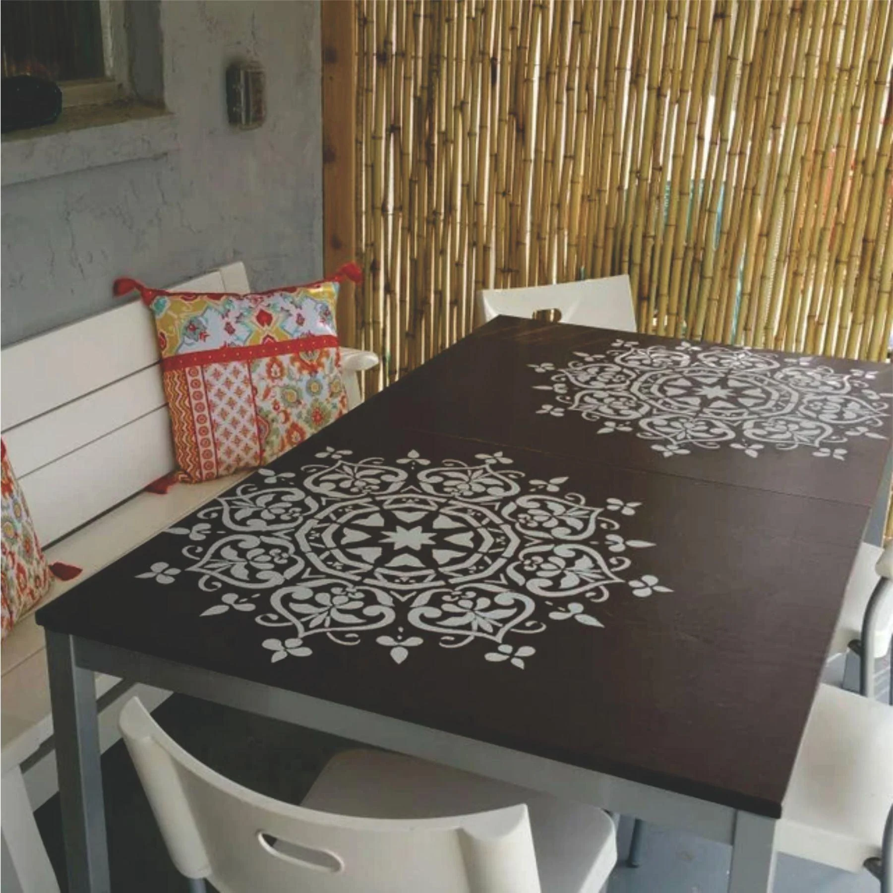 Floral Mandala Reusable Stencil For Canvas And Wall Painting.ID #463 - Image 4