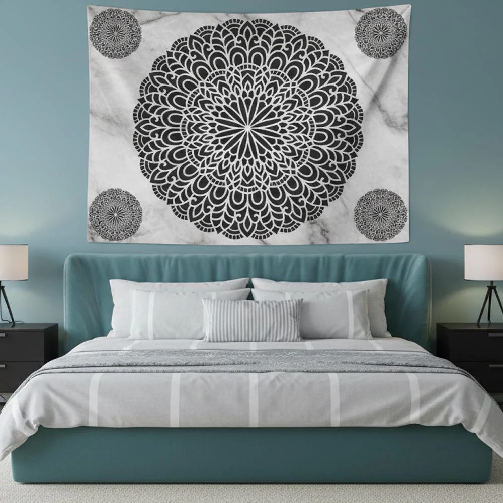 Floral Mandala Stencil for Wall, Floor & Furniture Art – Round Decorative Lotus Pattern – ID# 677 - Image 7