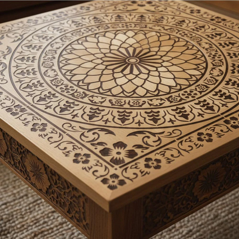 Floral Medallion Mandala Stencil for Walls, Floors & Tiles – Ornamental Decorative Pattern – ID# 735 - Image 8