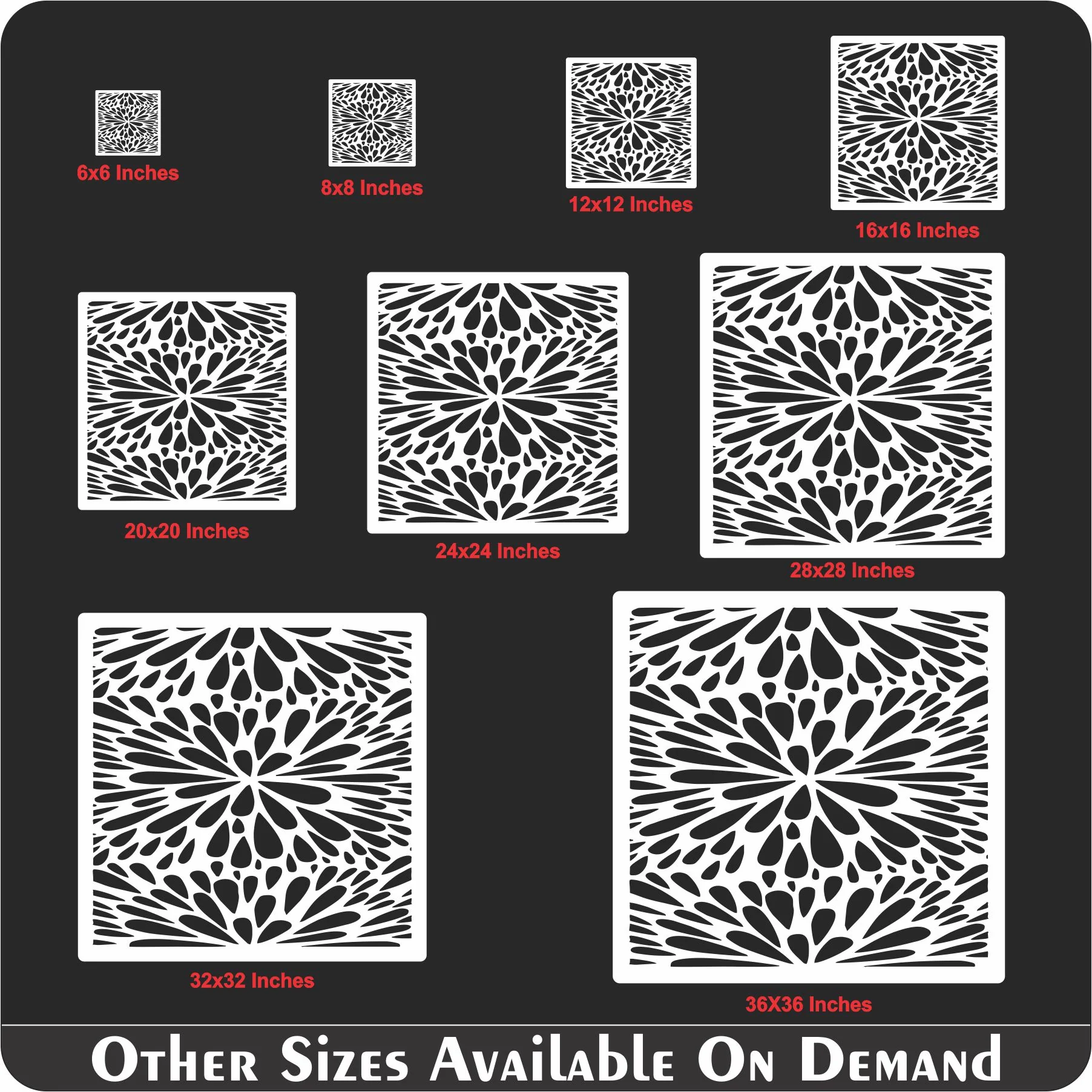 Floral Pattern stencil Reusable Stencil For Canvas And Wall Painting.ID# 358 - Image 11