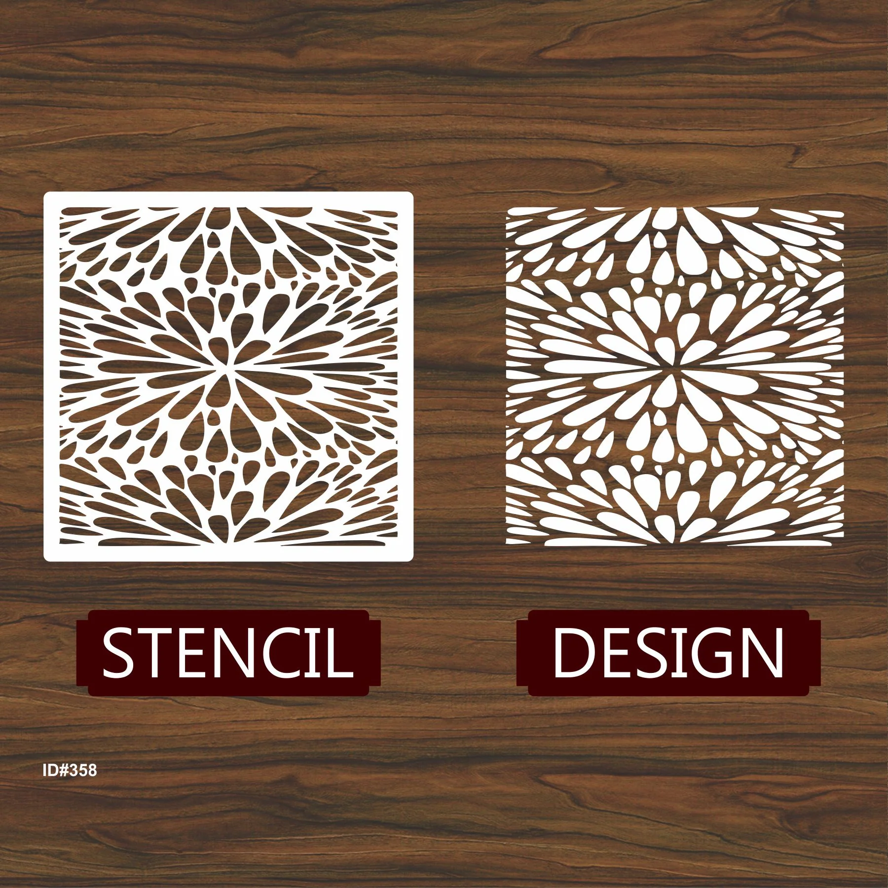 Floral Pattern stencil Reusable Stencil For Canvas And Wall Painting.ID# 358 - Image 3