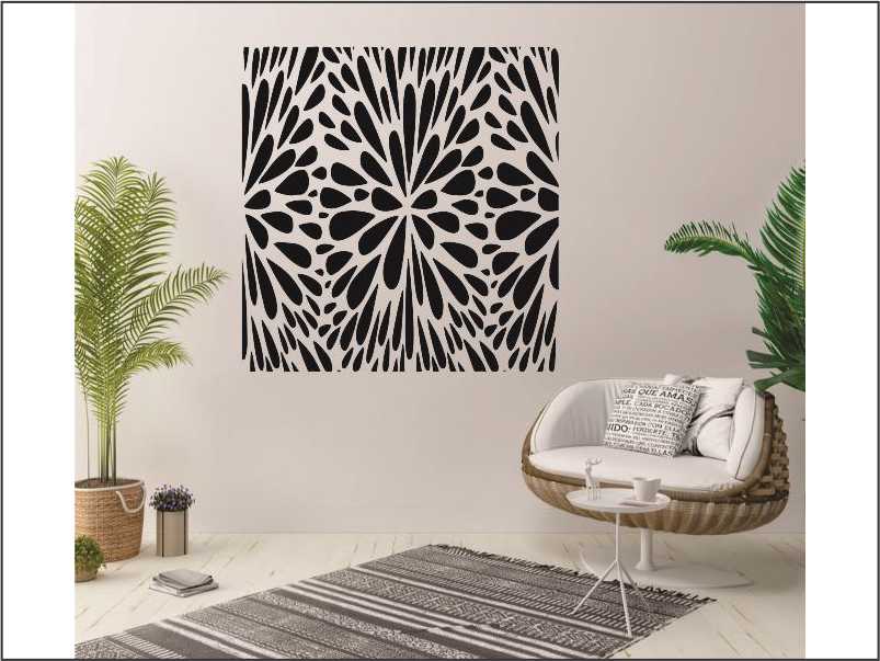 Floral Pattern stencil Reusable Stencil For Canvas And Wall Painting.ID# 358 - Image 7