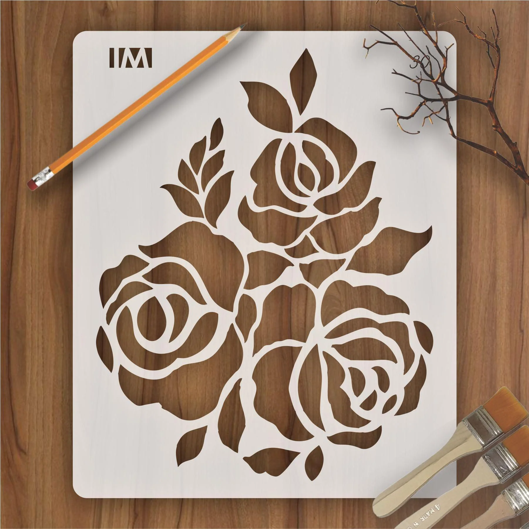 floral reusable stencil.ID#30 - Image 2