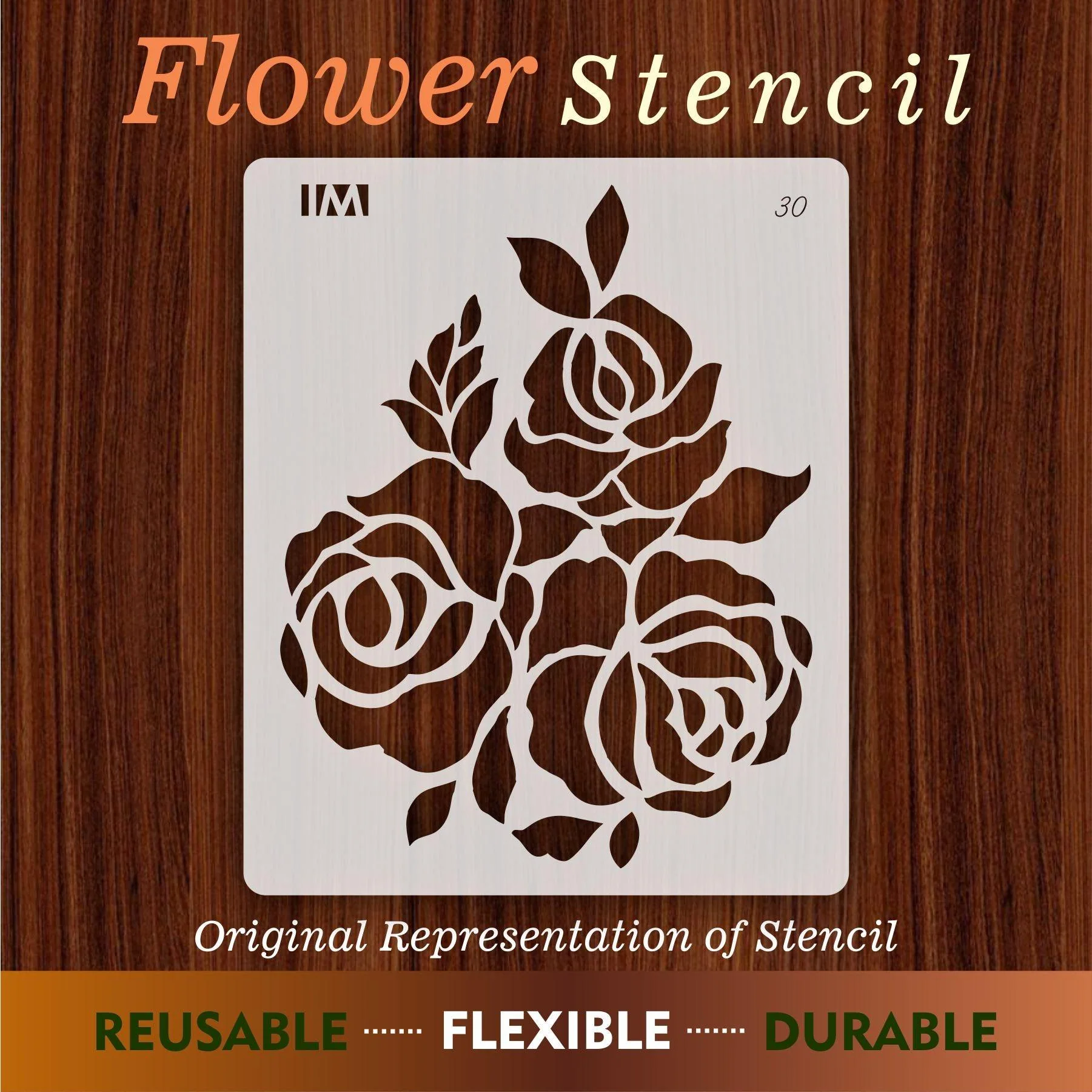 floral reusable stencil.ID#30 - Image 4