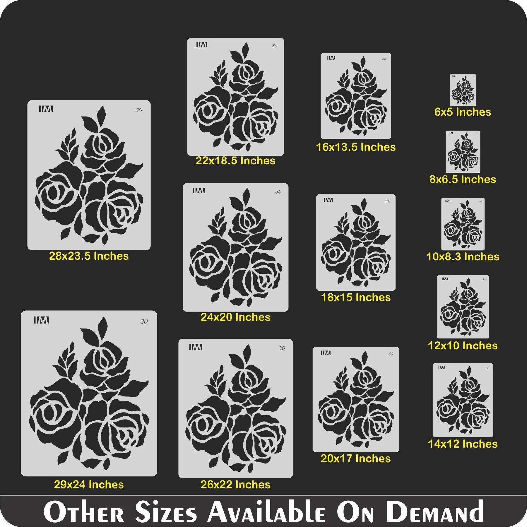 floral reusable stencil.ID#30 - Image 5
