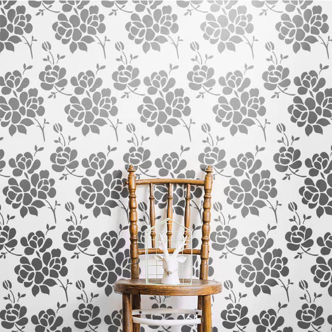 Floral Reusable Stencil for Canvas and wall painting.ID#81 - Image 5