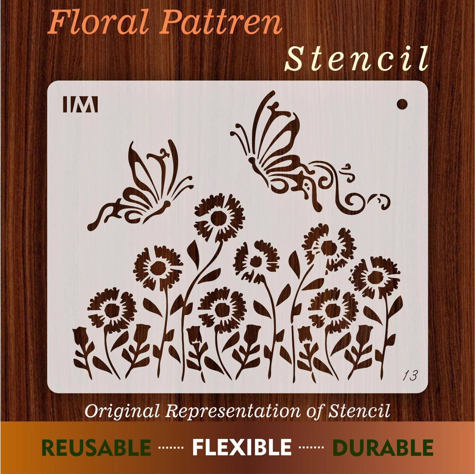 Flower and Butterfly Stencil For wall Painting Airbrush Painting Art Cake Spray Mold DIY Decor Crafts Canvas.ID#13 - Image 3