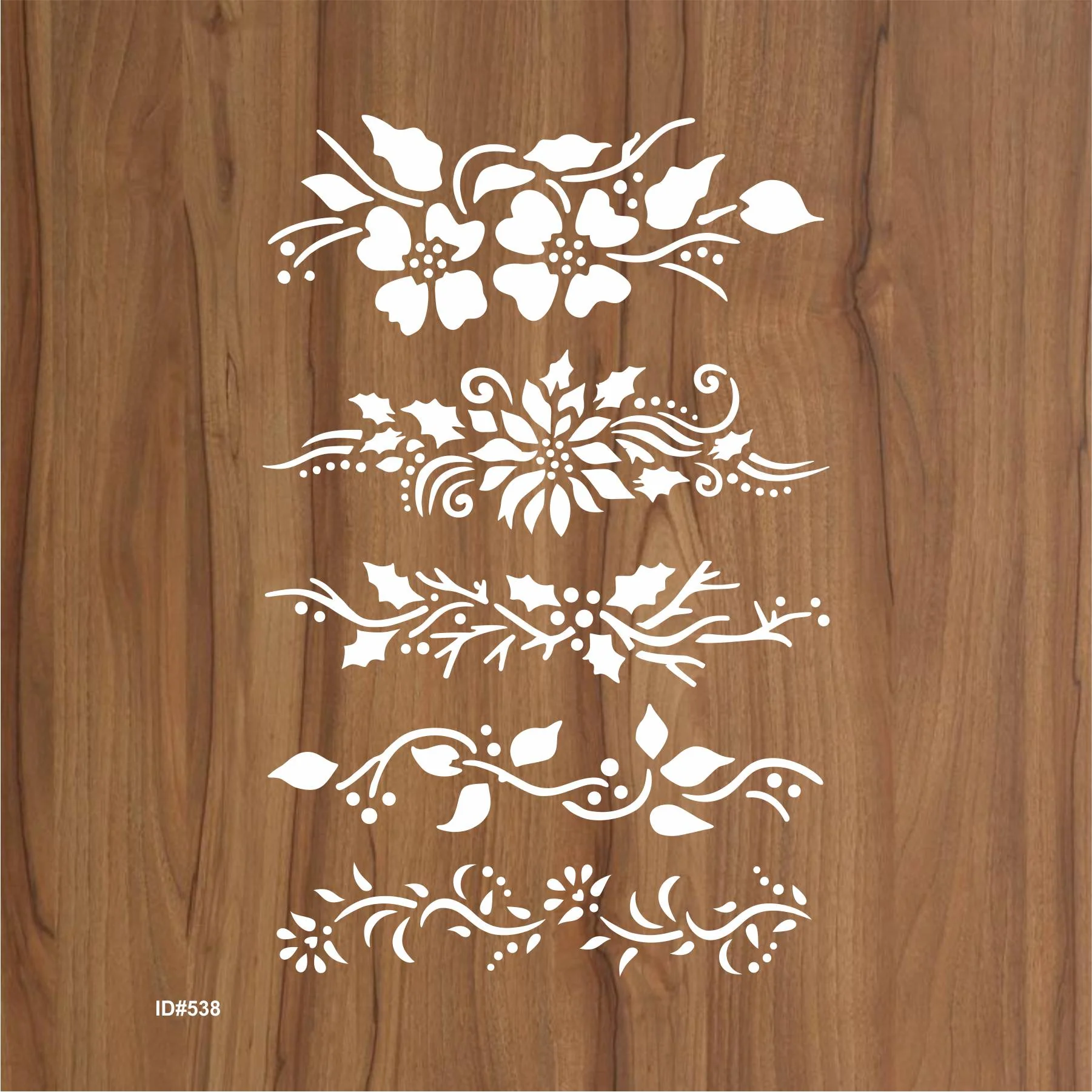 Flower Leaves Stencil Wall Painting Scrapbook Coloring Embossing Album Decorative Template. ID #538 - Image 2
