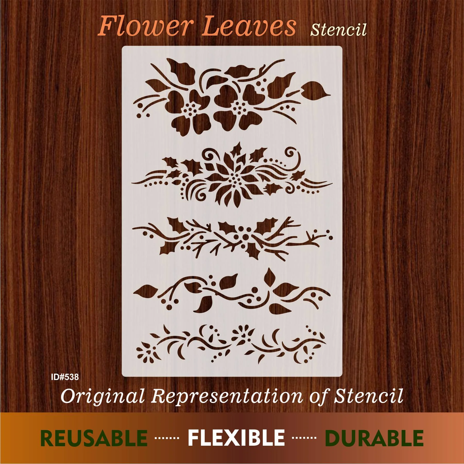 Flower Leaves Stencil Wall Painting Scrapbook Coloring Embossing Album Decorative Template. ID #538 - Image 7