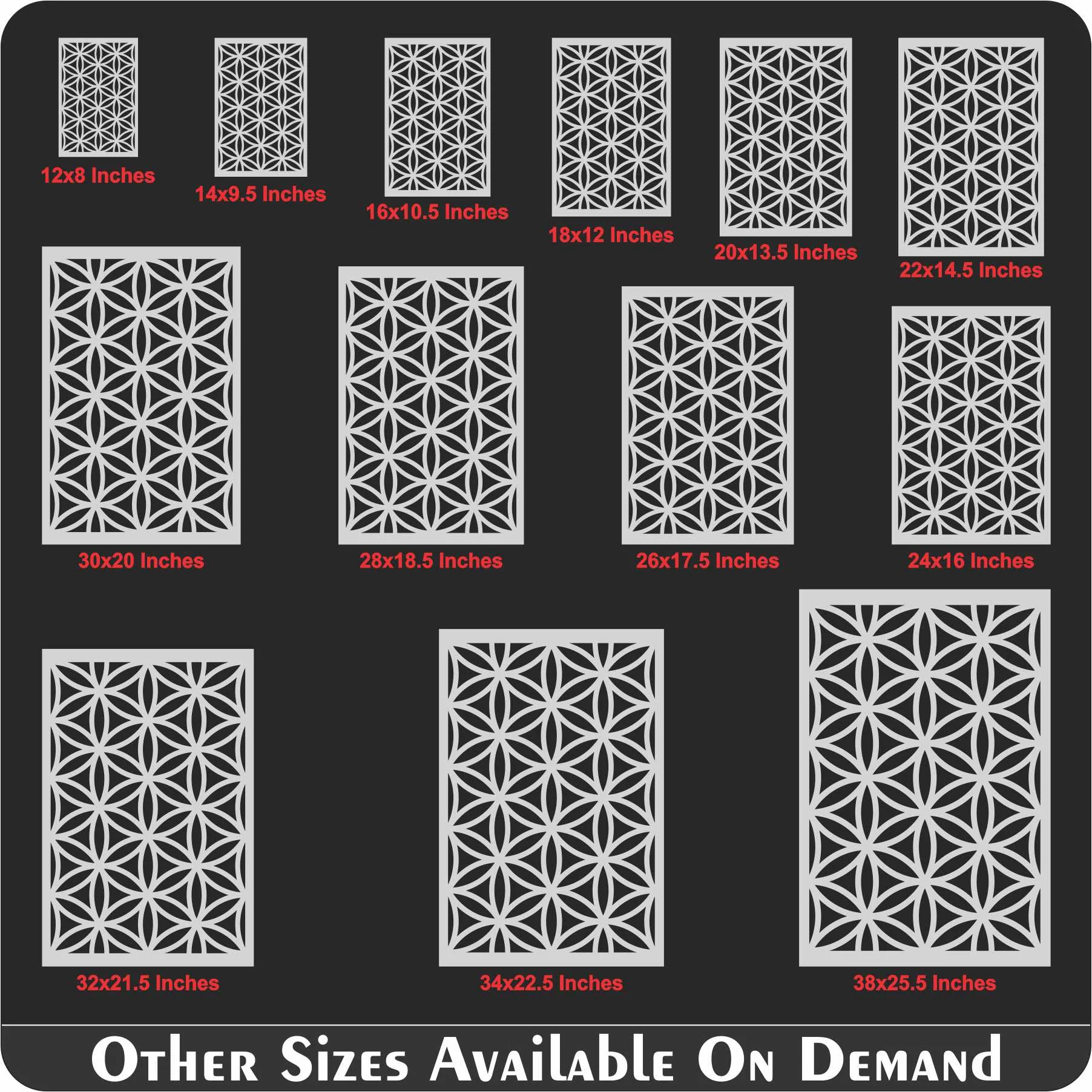 Flower of Life Pattern Moroccan Fabric Reusable Stencil For Canvas And Wall Painting.ID#208H - Image 8