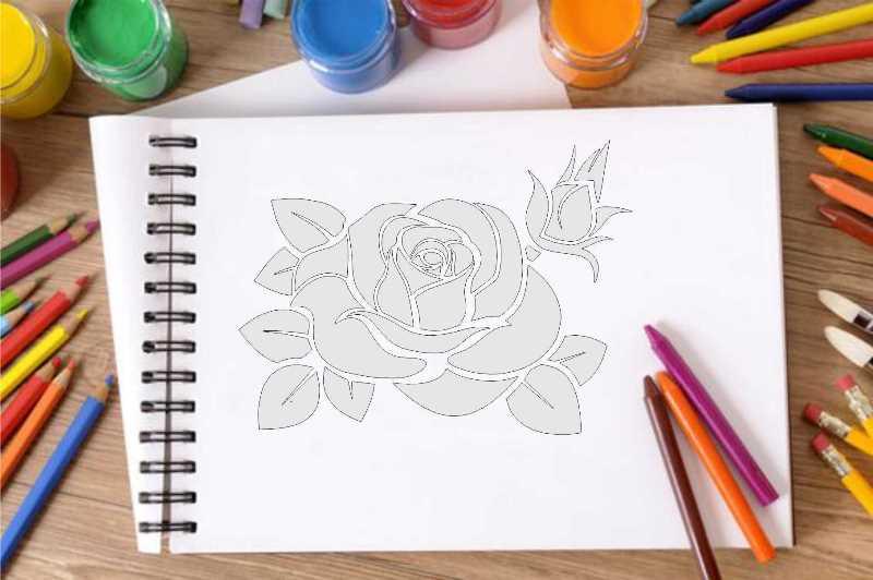 Flower Reusable Stencil for Canvas and wall painting.ID#28 - Image 4