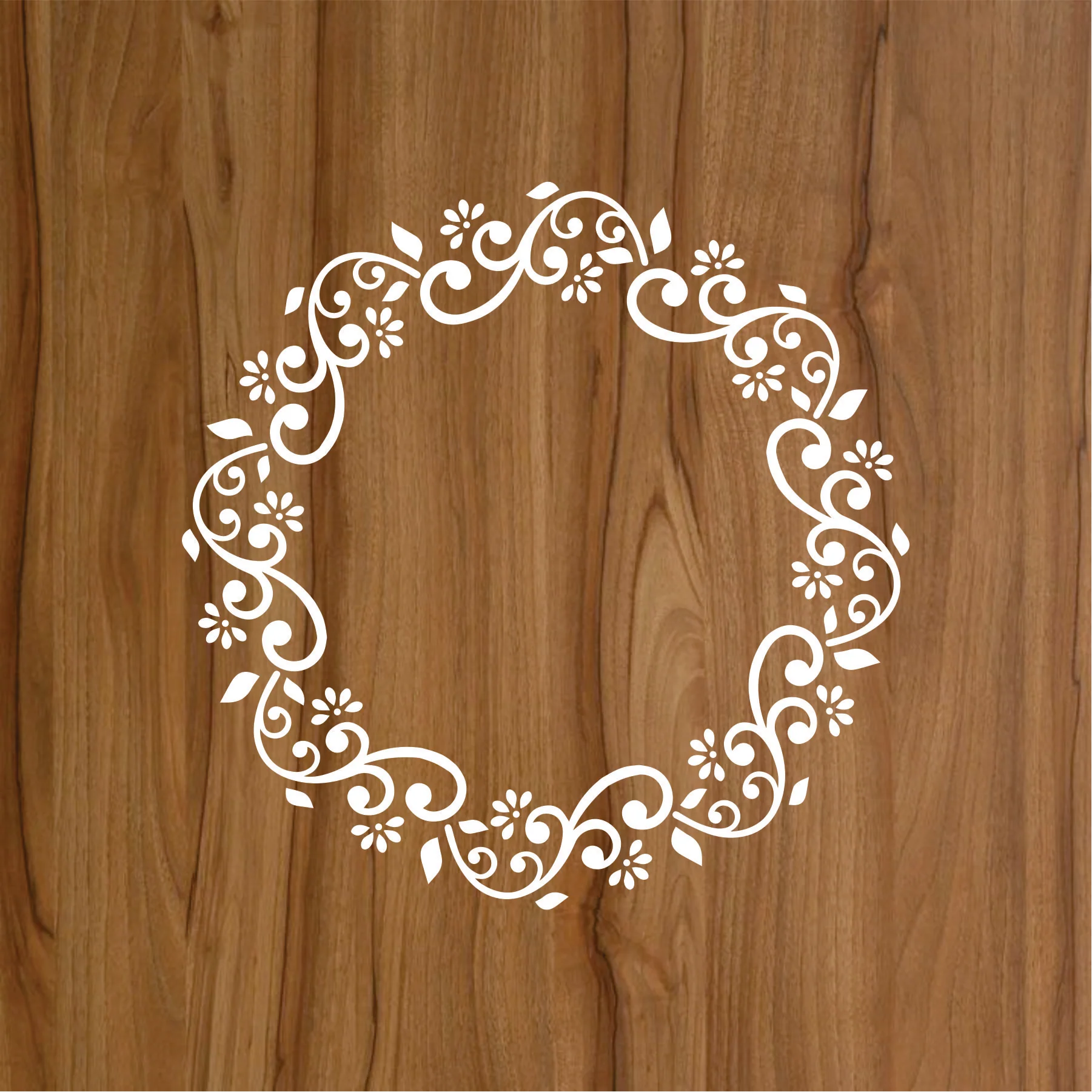 Flower Round Motif Reusable Stencil For Canvas And Wall Painting.ID#261 - Image 2