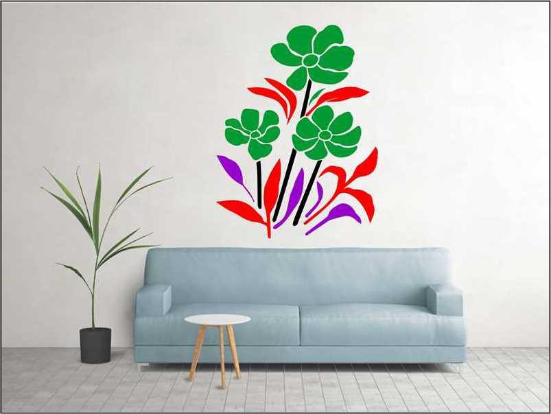 Flower Spring Reusable Stencil for Canvas and wall painting.ID#99 - Image 2