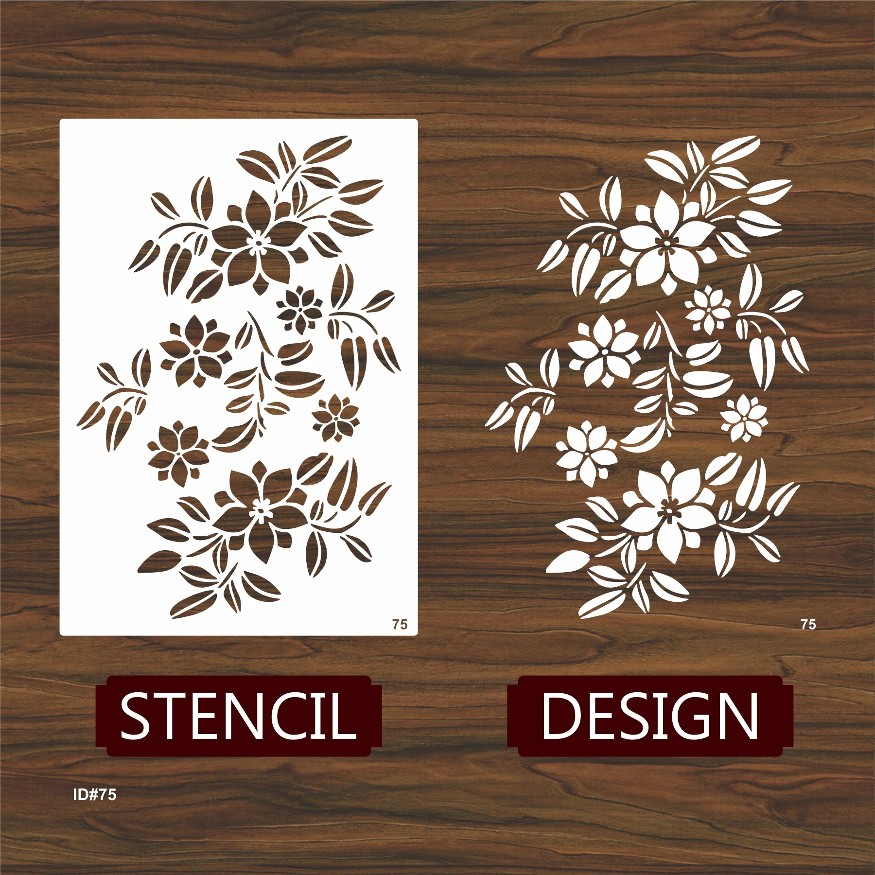 Flower Stencil Wall Painting Scrapbook Coloring Embossing Album Decorative Template. ID #75 - Image 3