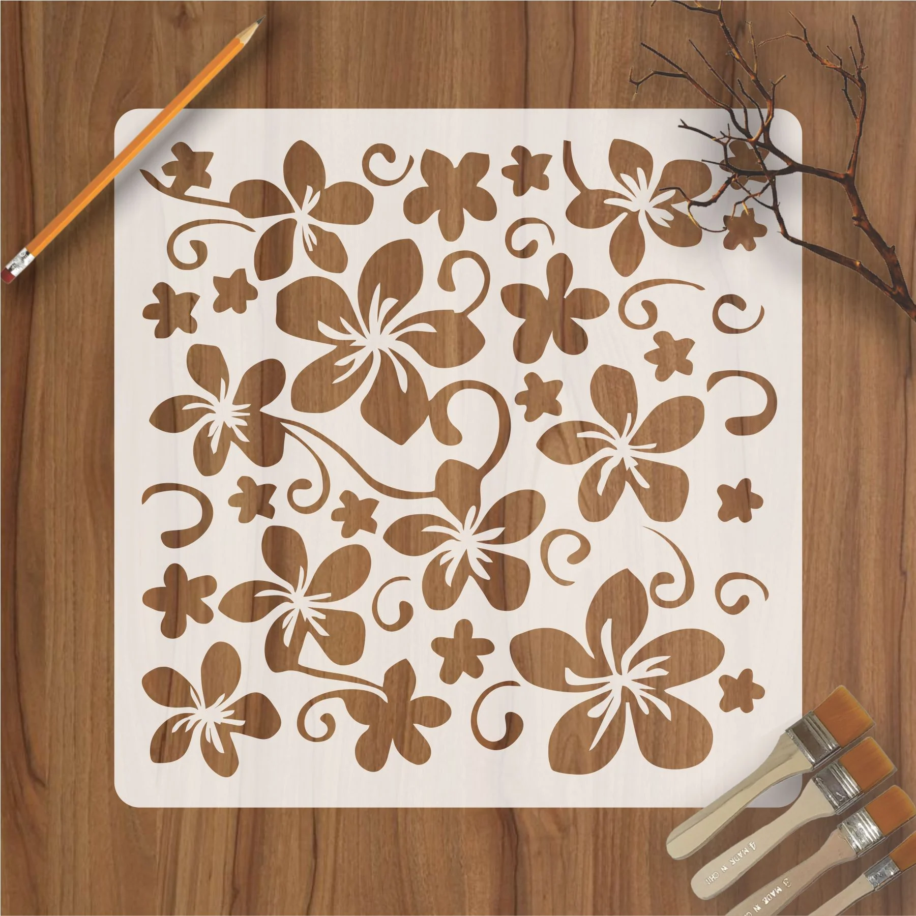 Flower Stencil , Wall Stencils For wall Painting Airbrush Painting Art Cake Spray Mold DIY Decor Crafts Canvas.ID#15
