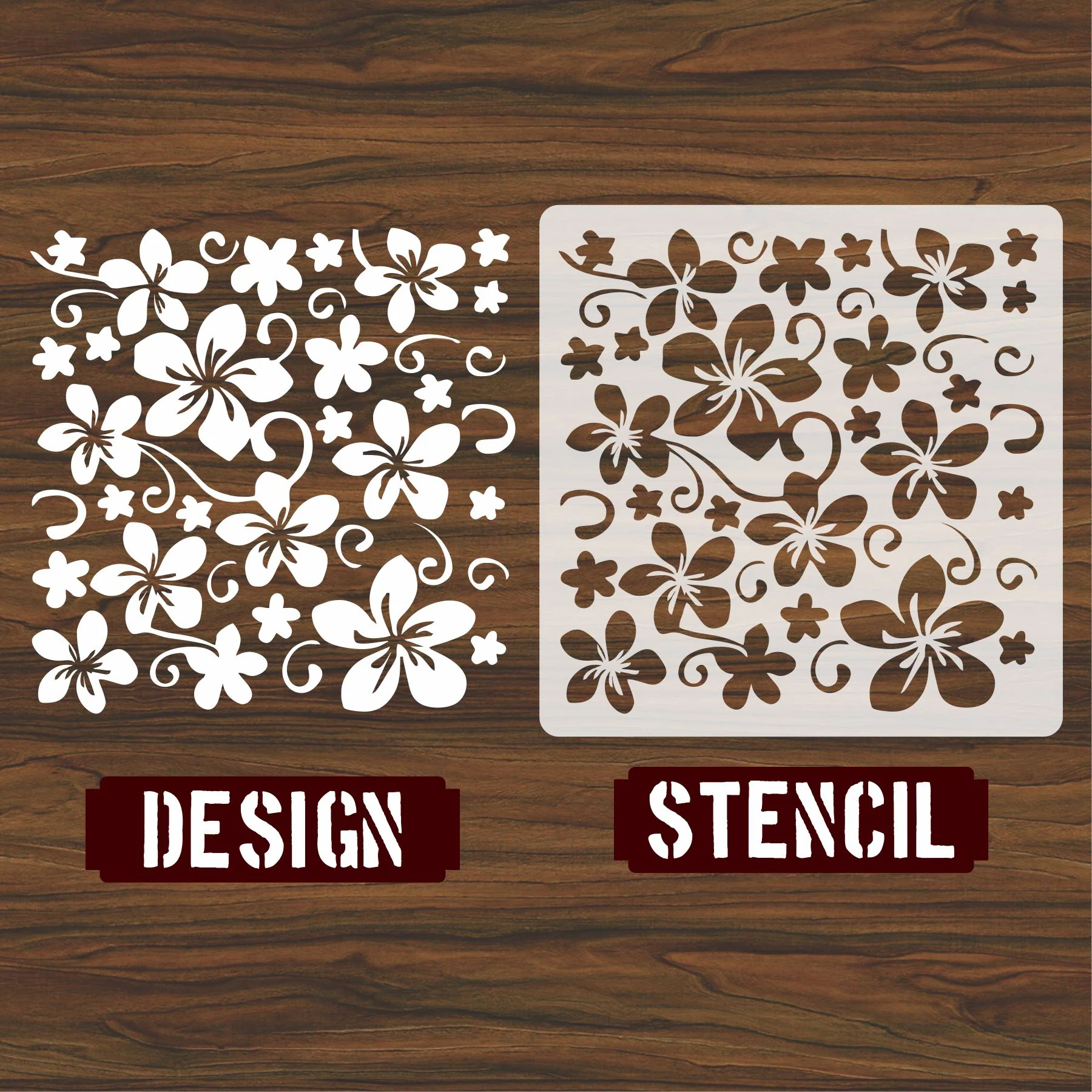 Flower Stencil , Wall Stencils For wall Painting Airbrush Painting Art Cake Spray Mold DIY Decor Crafts Canvas.ID#15 - Image 2
