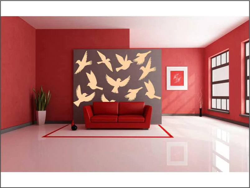 Flying Birds Reusable Stencil For Canvas And Wall Painting.ID#206 - Image 6