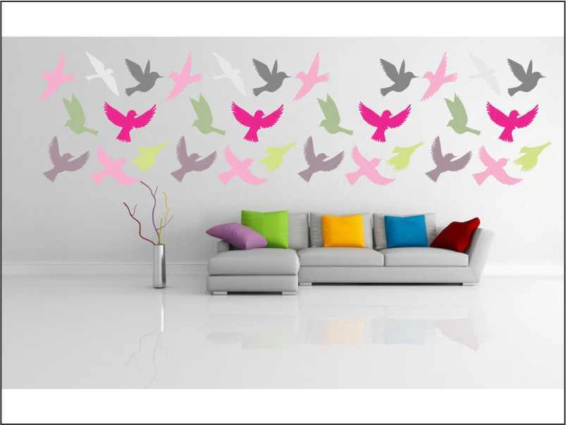 Flying Birds Reusable Stencil For Canvas And Wall Painting.ID#206 - Image 7