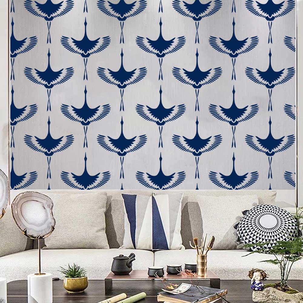 Flying Crane Pattern Stencil for Wall, Wood & Fabric Art – Elegant Bird Motif Design – ID# 798 - Image 6