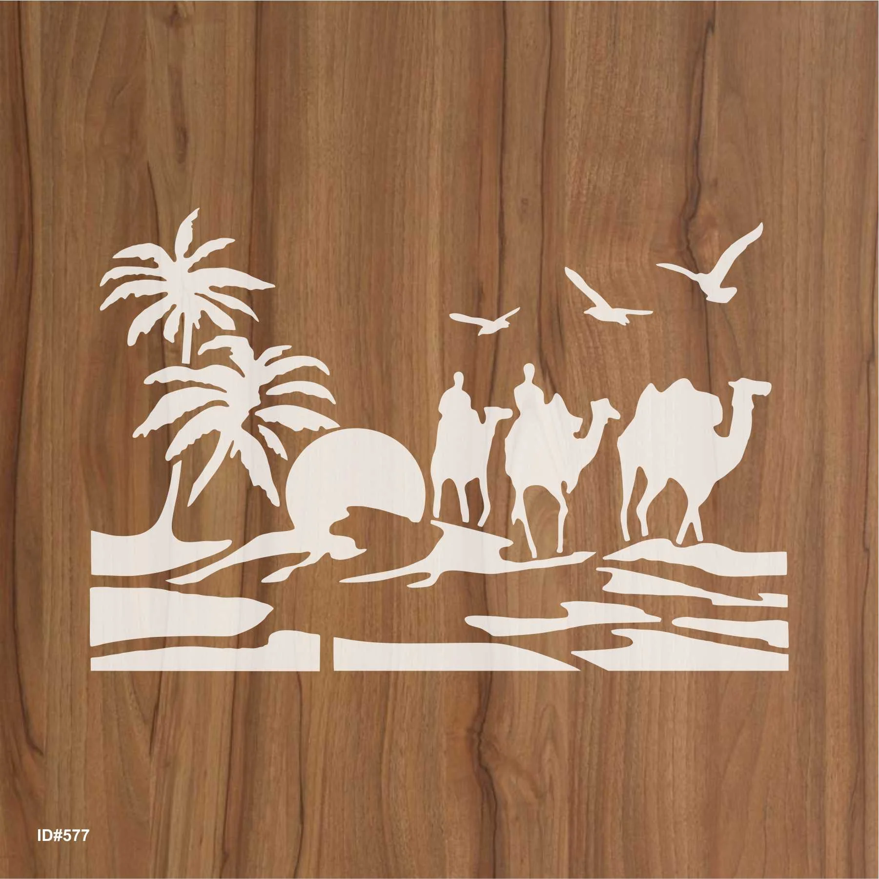 Camles and Coconut Tree stencil for Painting stencils stamp photo album embossed paper card on wood, fabric, wall ID#577 - Image 2