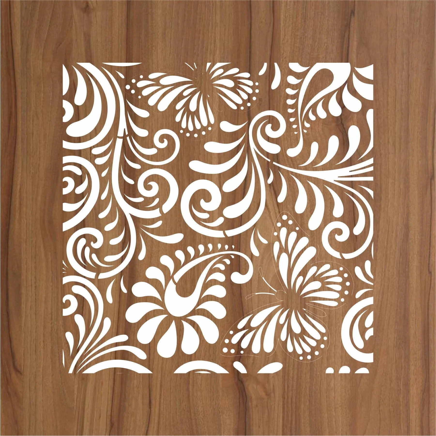 Foral 3d seamless pattern Reusable Stencil For Canvas And Wall Painting.ID#215 - Image 2