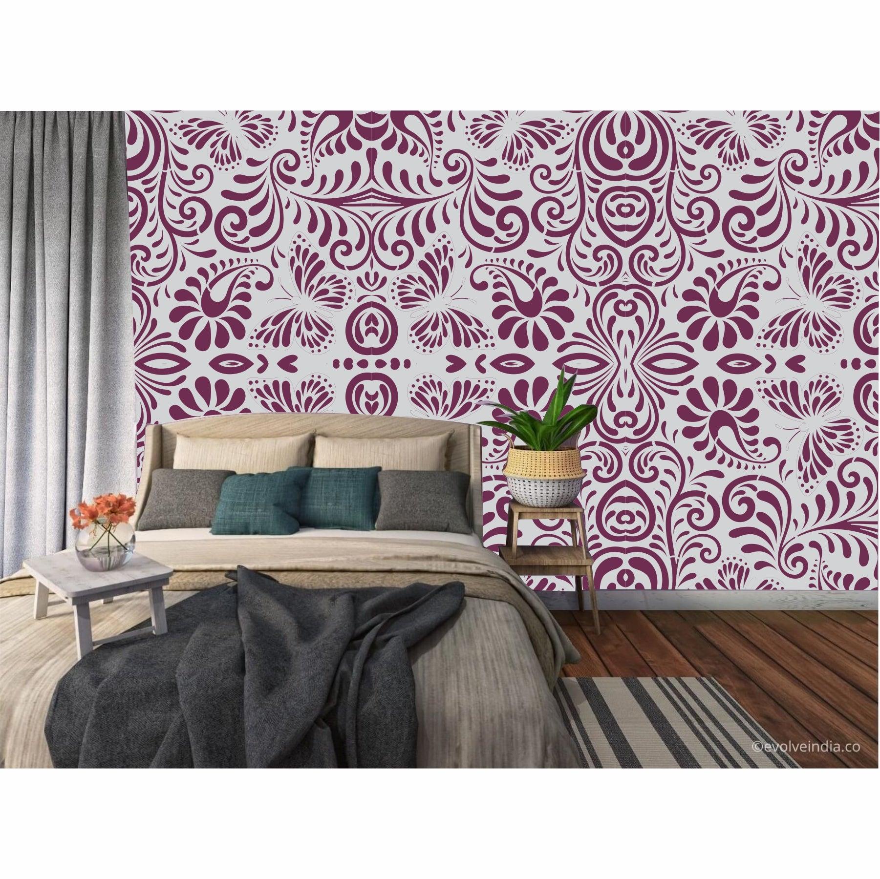Foral 3d seamless pattern Reusable Stencil For Canvas And Wall Painting.ID#215 - Image 4