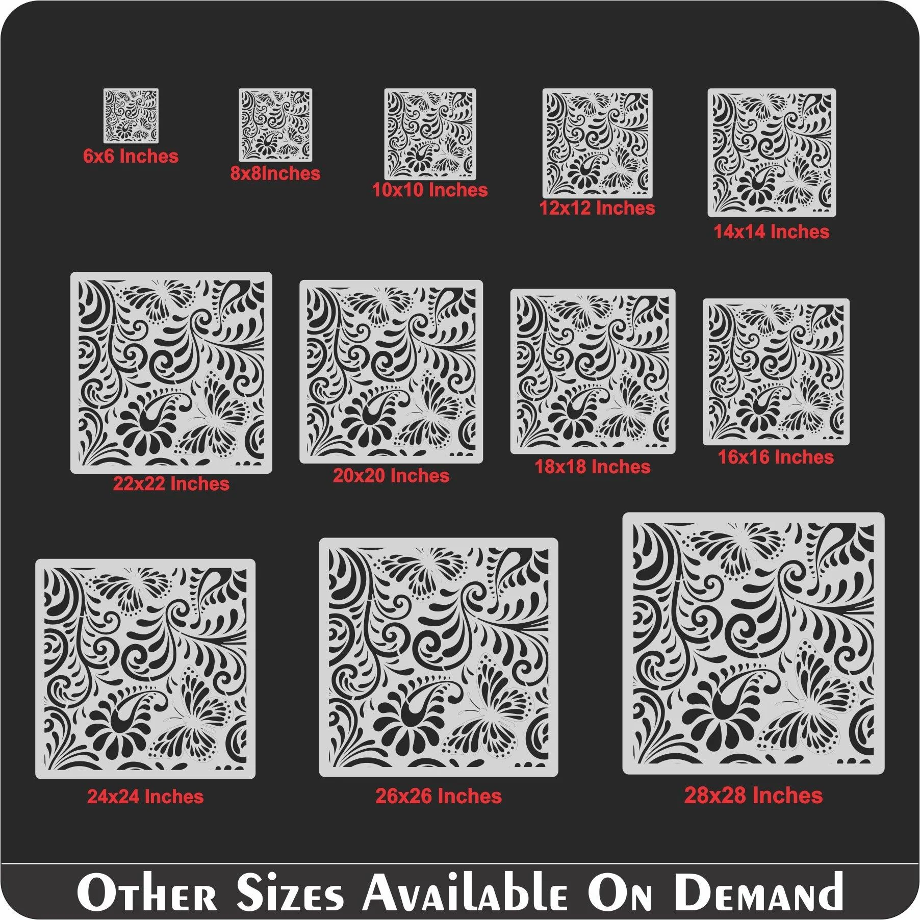 Foral 3d seamless pattern Reusable Stencil For Canvas And Wall Painting.ID#215 - Image 7